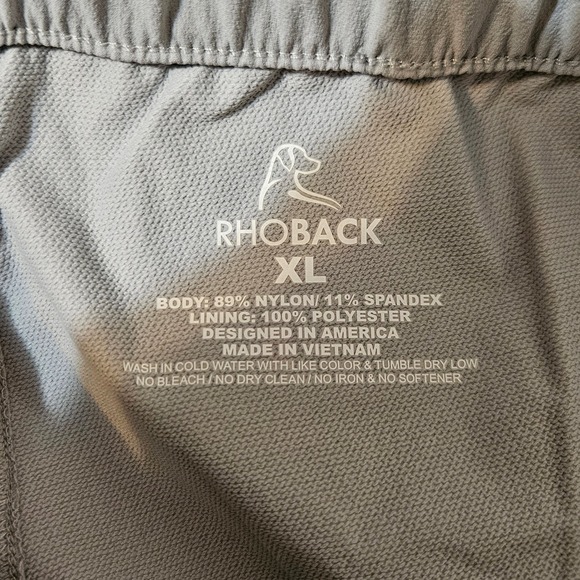 Rhoback Everyday Shorts Mens Size XL Gray Stretch Athletic Material Golf - Picture 4 of 6